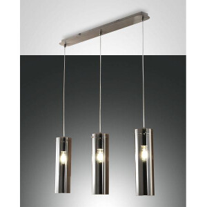 Fabas Luce Sintesi Pendelleuchte E27 3X60W Metall und Borsil