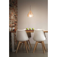 Fabas Luce Lila Pendelleuchte E27 1X40W Metall und Borsilica