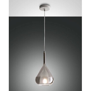 Fabas Luce Lila Pendelleuchte E27 1X40W Metall und Borsilica