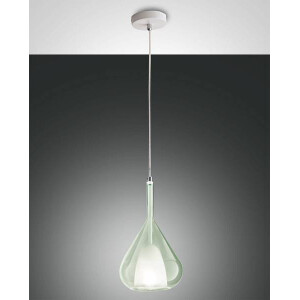 Fabas Luce Lila Pendelleuchte E27 1x40W Metall und Borsilica