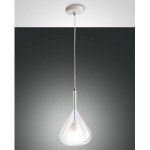 Fabas Luce Lila Pendelleuchte E27 1X40W Metall und Borsilica