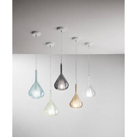 Fabas Luce Lila Pendelleuchte E27 1x40W Metall und Borsilica