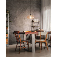 Fabas Luce Ela Pendelleuchte E27 1X60W Metall und geblasenes