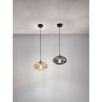 Fabas Luce Ela Pendelleuchte E27 1X60W Metall und geblasenes