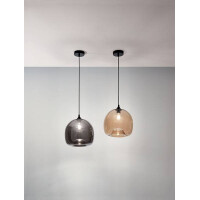 Fabas Luce Maia Pendelleuchte E27 1X60W Metall und geblasene