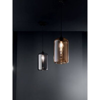 Fabas Luce Silo Pendelleuchte E27 1X60W Metall und geblasene