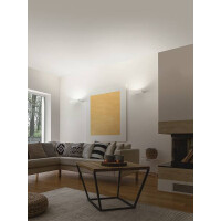 Fabas Luce Emma Wandleuchte LED 1x41W Aluminiumdrucuss Weiss