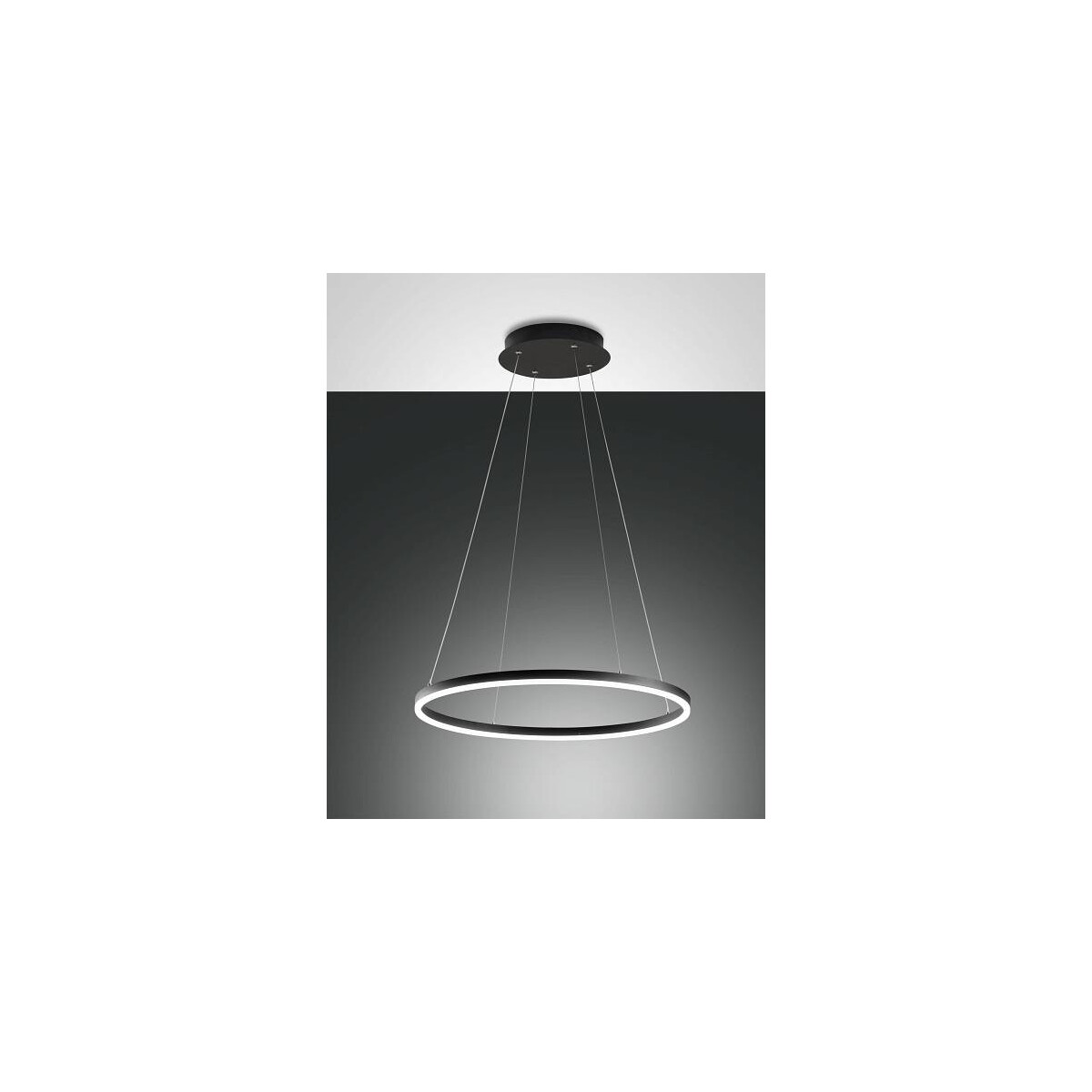 Fabas Luce Giotto Pendelleuchte LED 2x18W Metall- und Methacrylat Schwarz