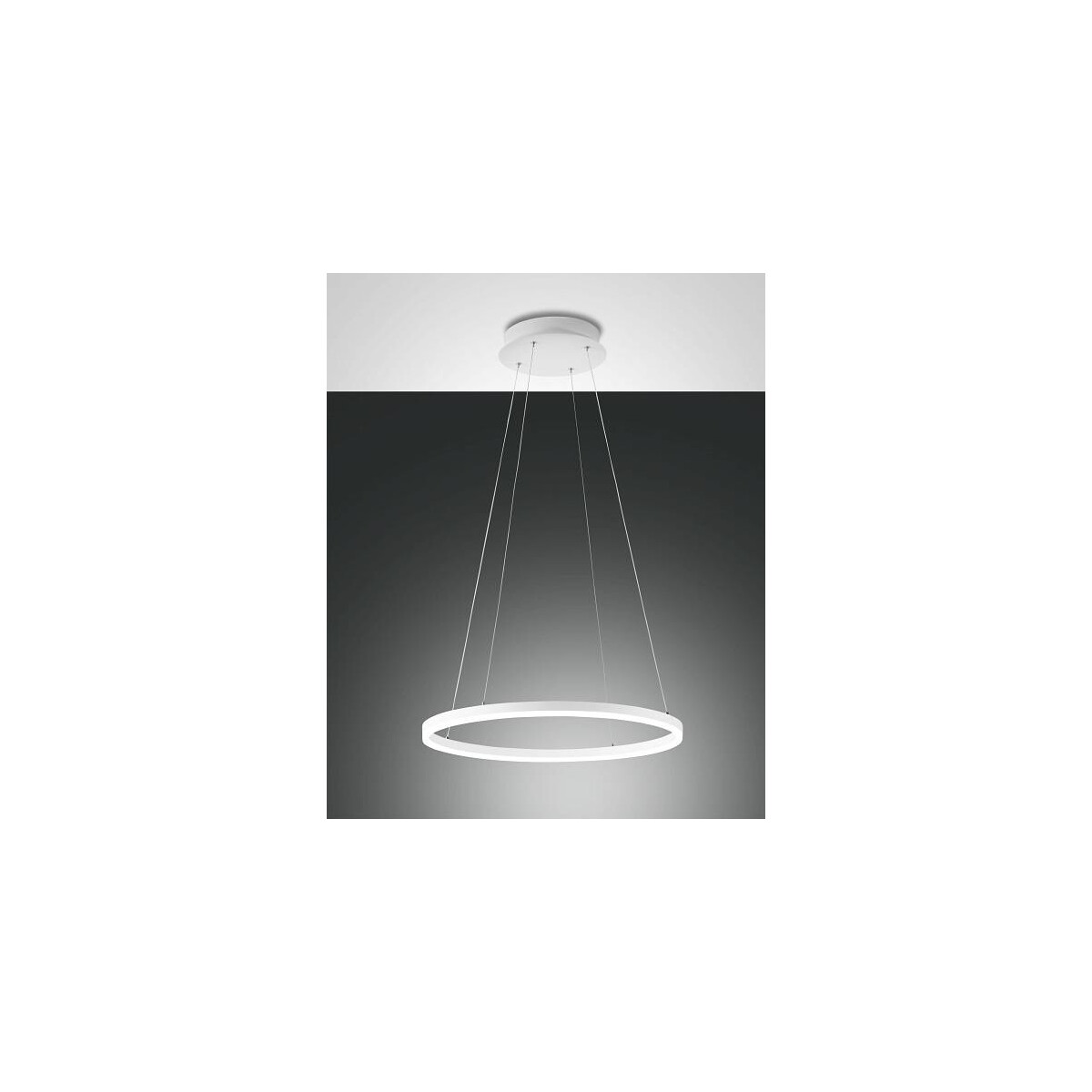 Fabas Luce Giotto Pendelleuchte inkl. Smartluce LED 2x18W Metall- und Methacrylat Weiss