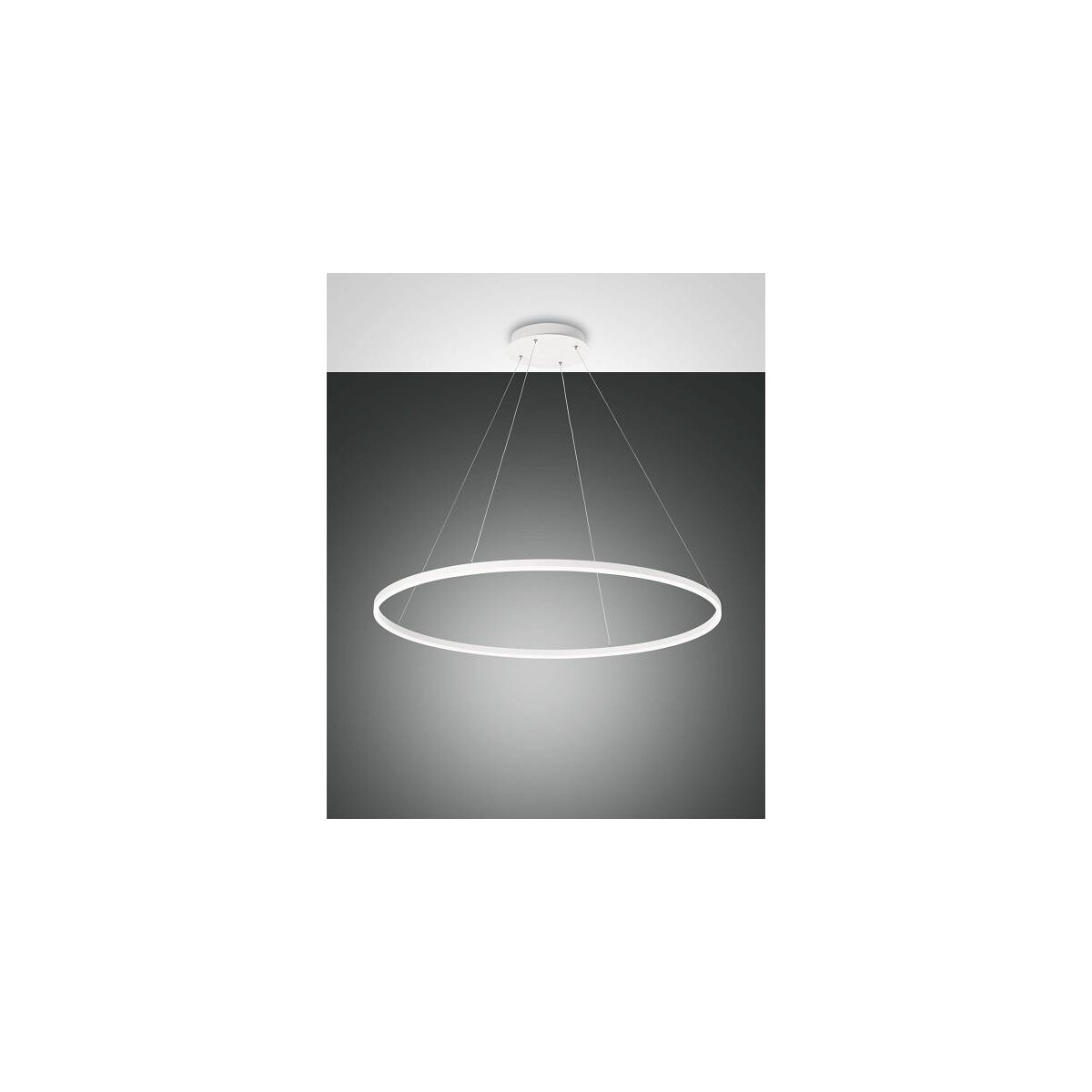 Fabas Luce Giotto Pendelleuchte LED 1x60W Metall- und Methacrylat Weiss inkl. Smartluce