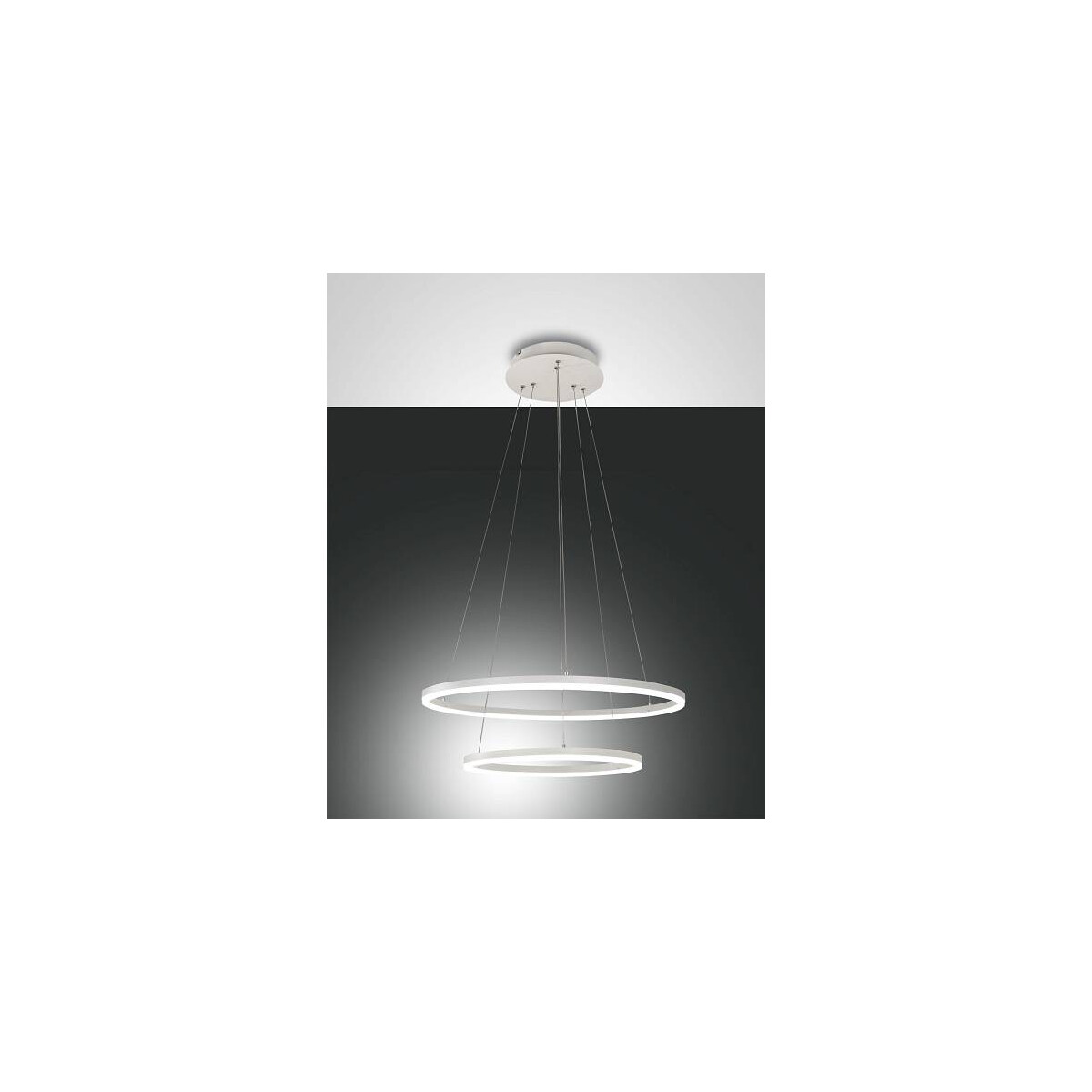 Fabas Luce Giotto Pendelleuchte LED 52W Metall- und Methacrylat Weiss