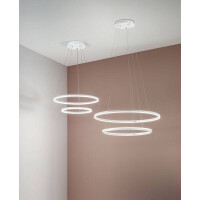 Fabas Luce Giotto Pendelleuchte inkl. Smartluce LED 52W Meta
