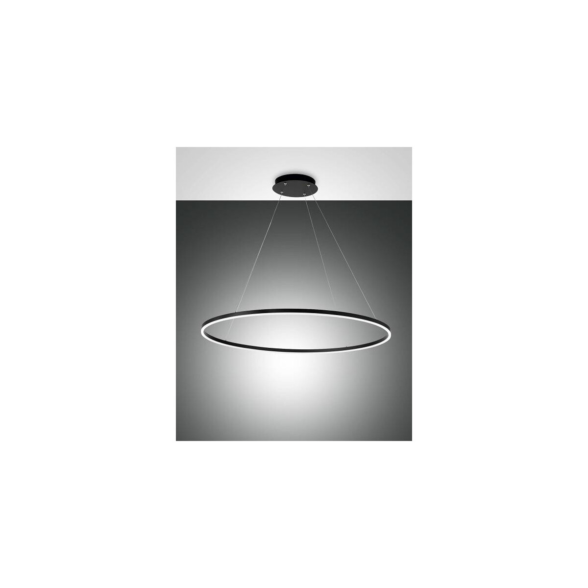 Fabas Luce Giotto Pendelleuchte LED 1x60W Metall- und Methacrylat Schwarz inkl. Smartluce