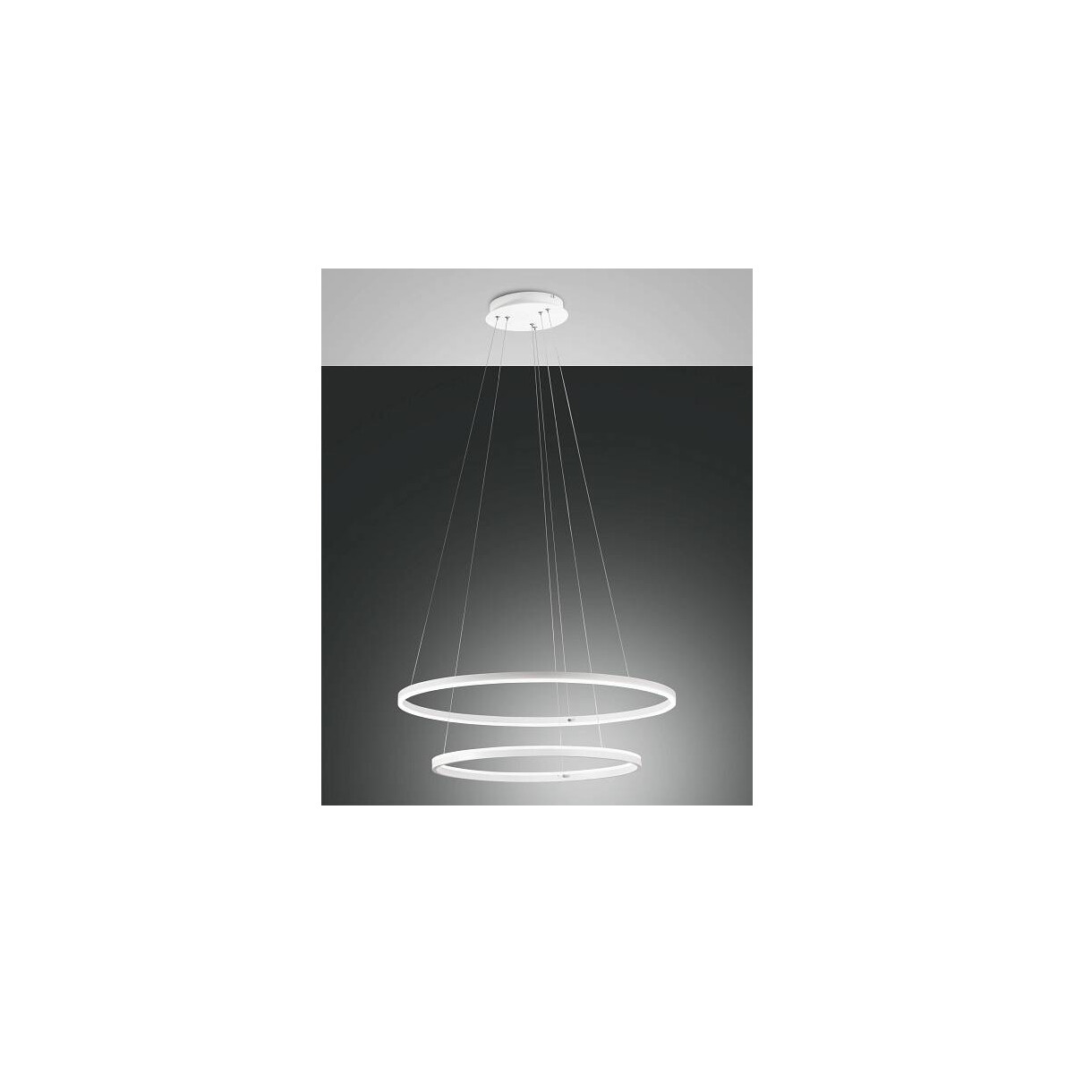 Fabas Luce Giotto Pendelleuchte LED 1x65W Metall- und Methacrylat weiß