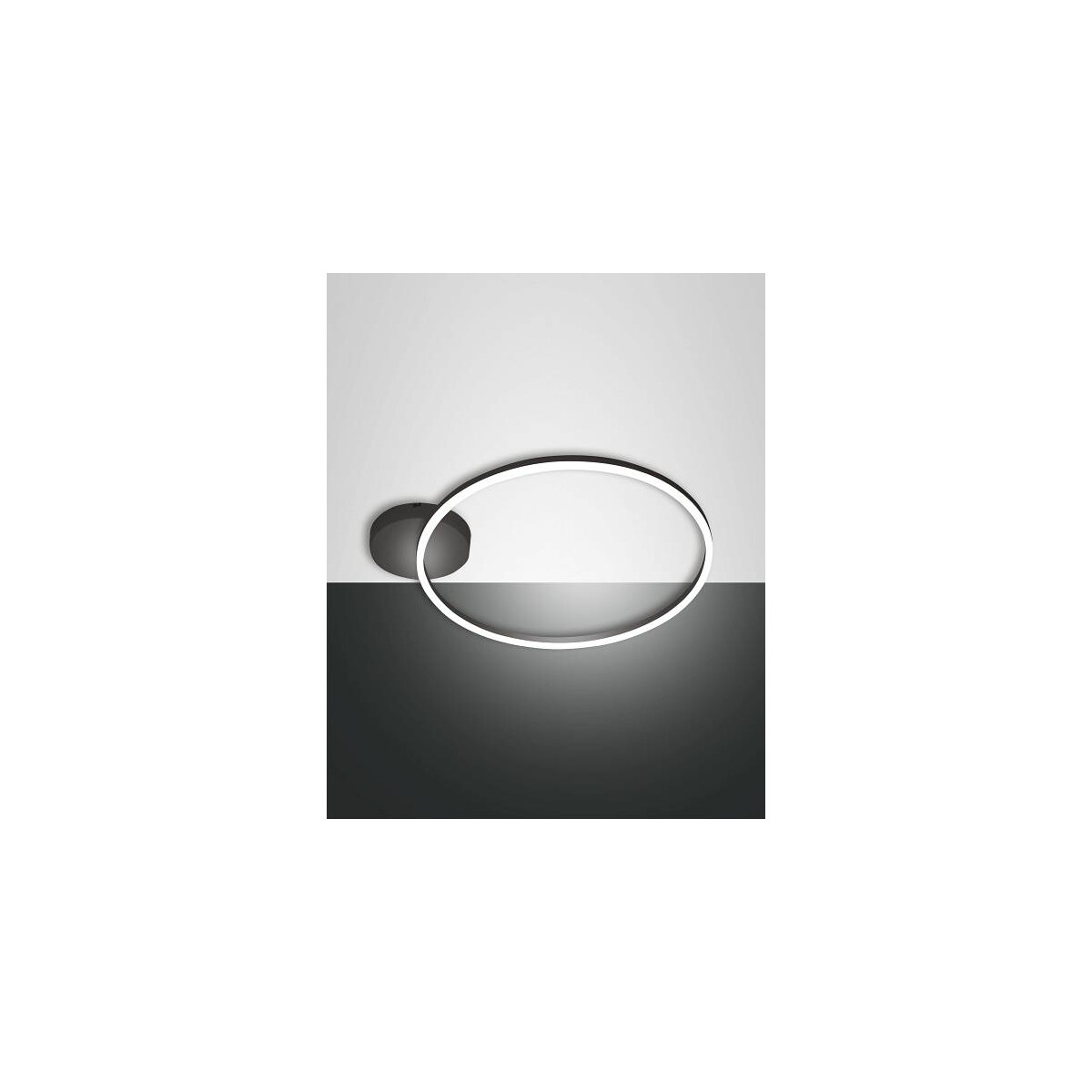 Fabas Luce Giotto Deckenleuchte LED 1x36W Metall- und Methacrylat Schwarz