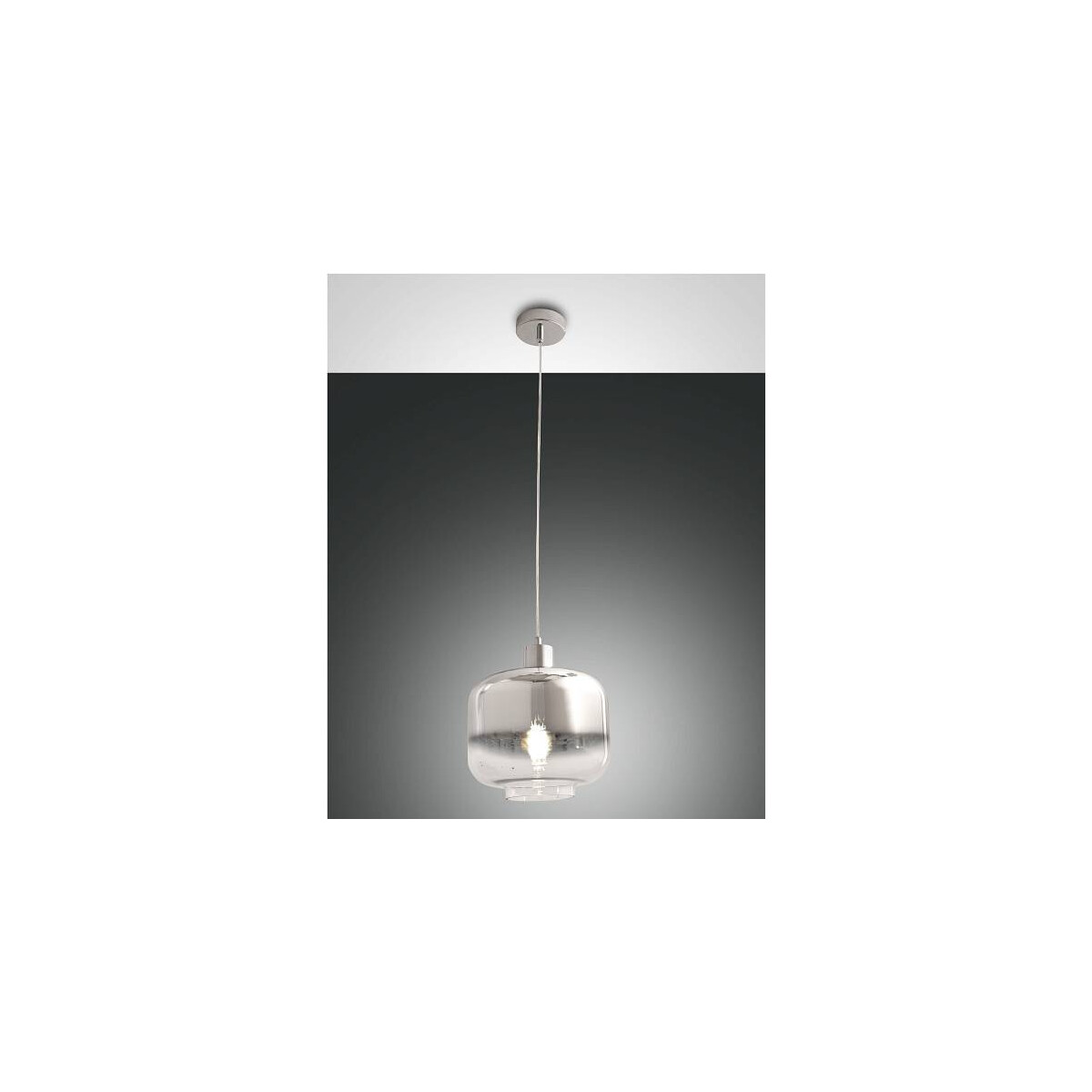 Fabas Luce Cathy Pendelleuchte E27 1X60W Metall und geblasenes Glas Farbverlauf gold