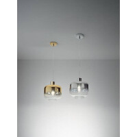 Fabas Luce Cathy Pendelleuchte E27 1X60W Metall und geblasen