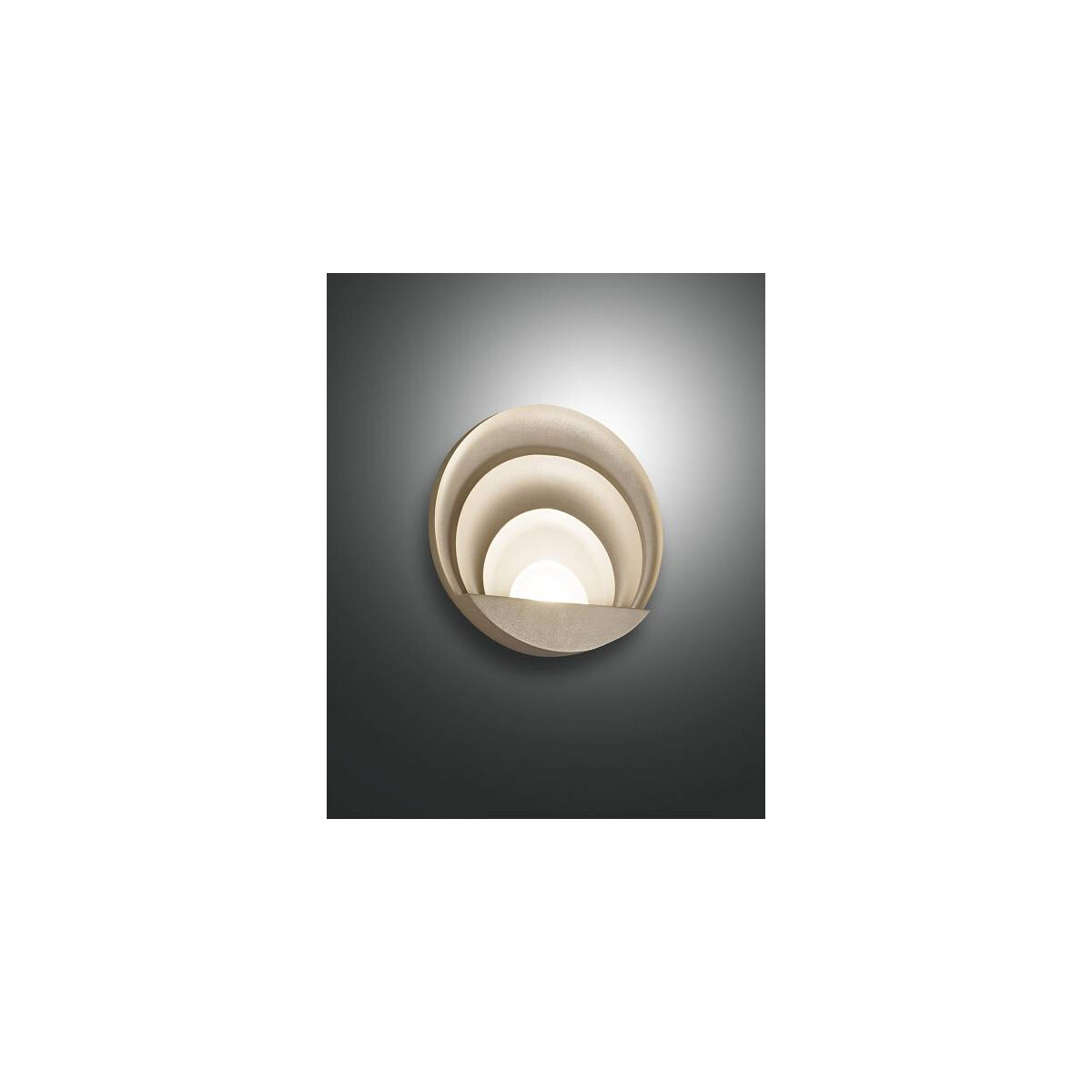Fabas Luce Sunrise Wandleuchte LED 1x29W Aluminiumdrucuss Gold edelmatt