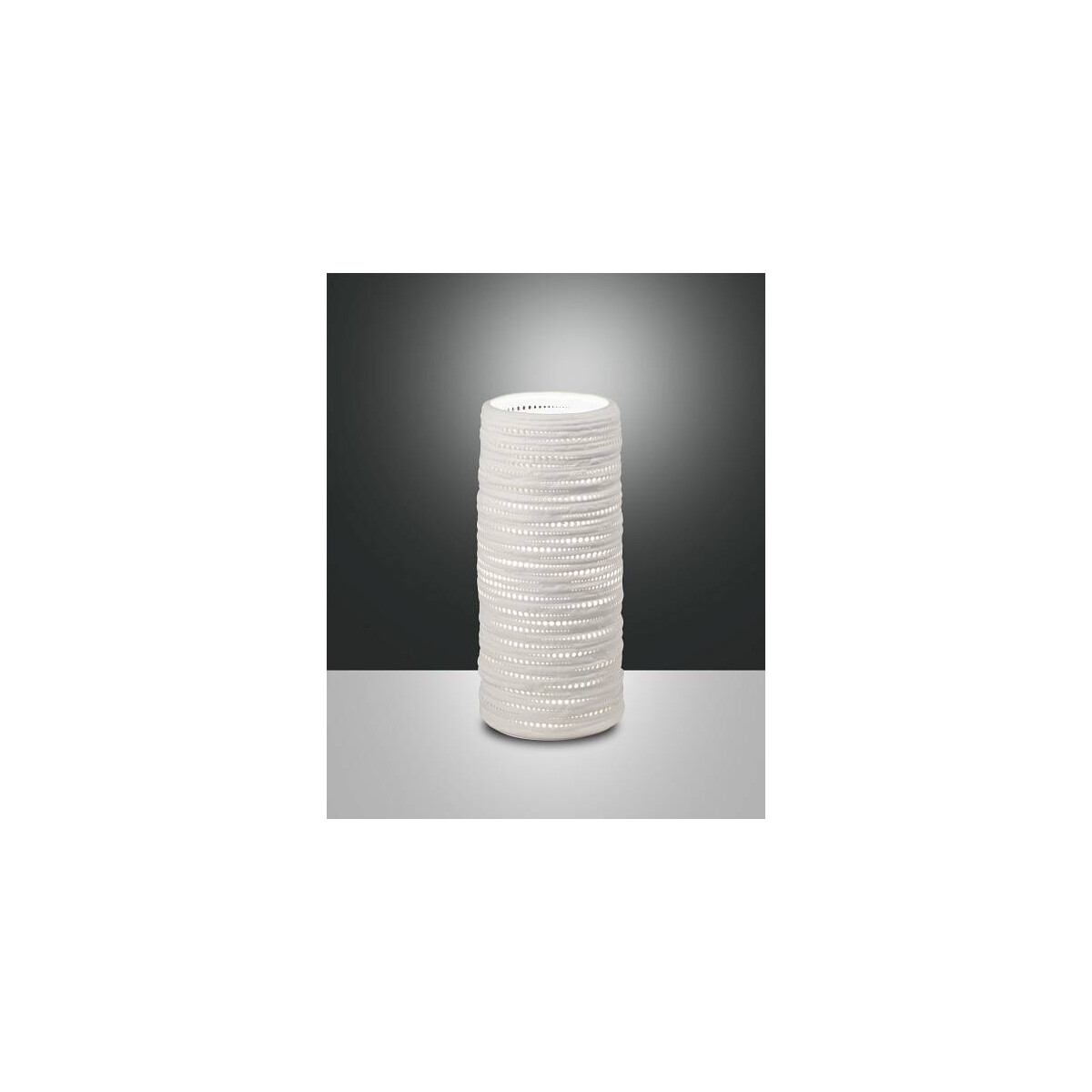 Fabas Luce Marbella Tischleuchte E27 1X40W Metall- und Keramik Weiss