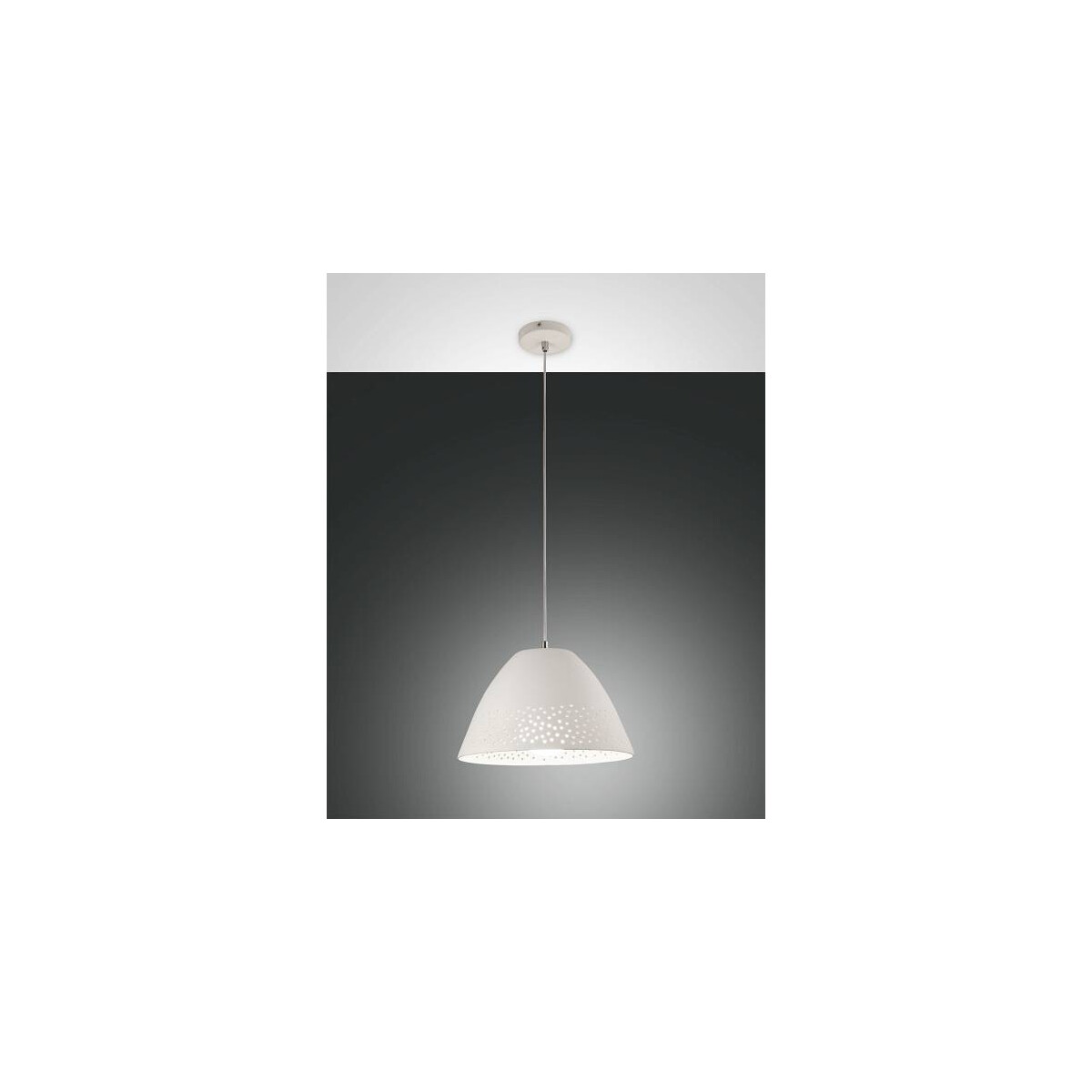 Fabas Luce Casale Pendelleuchte E27 1X40W Metall- und Keramik Weiss