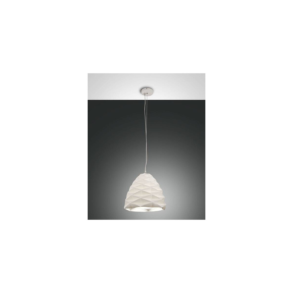Fabas Luce Duchessa Pendelleuchte E27 1X40W Metall- und Keramik Weiss