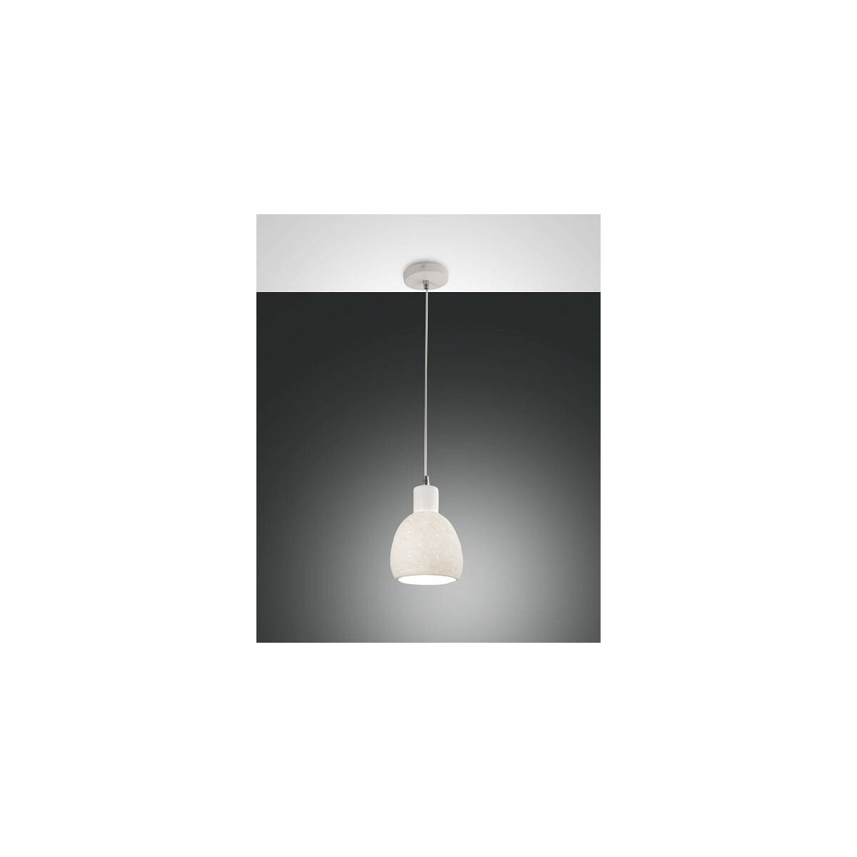 Fabas Luce Marina Pendelleuchte E27 1X40W Metall- und Keramik Weiss