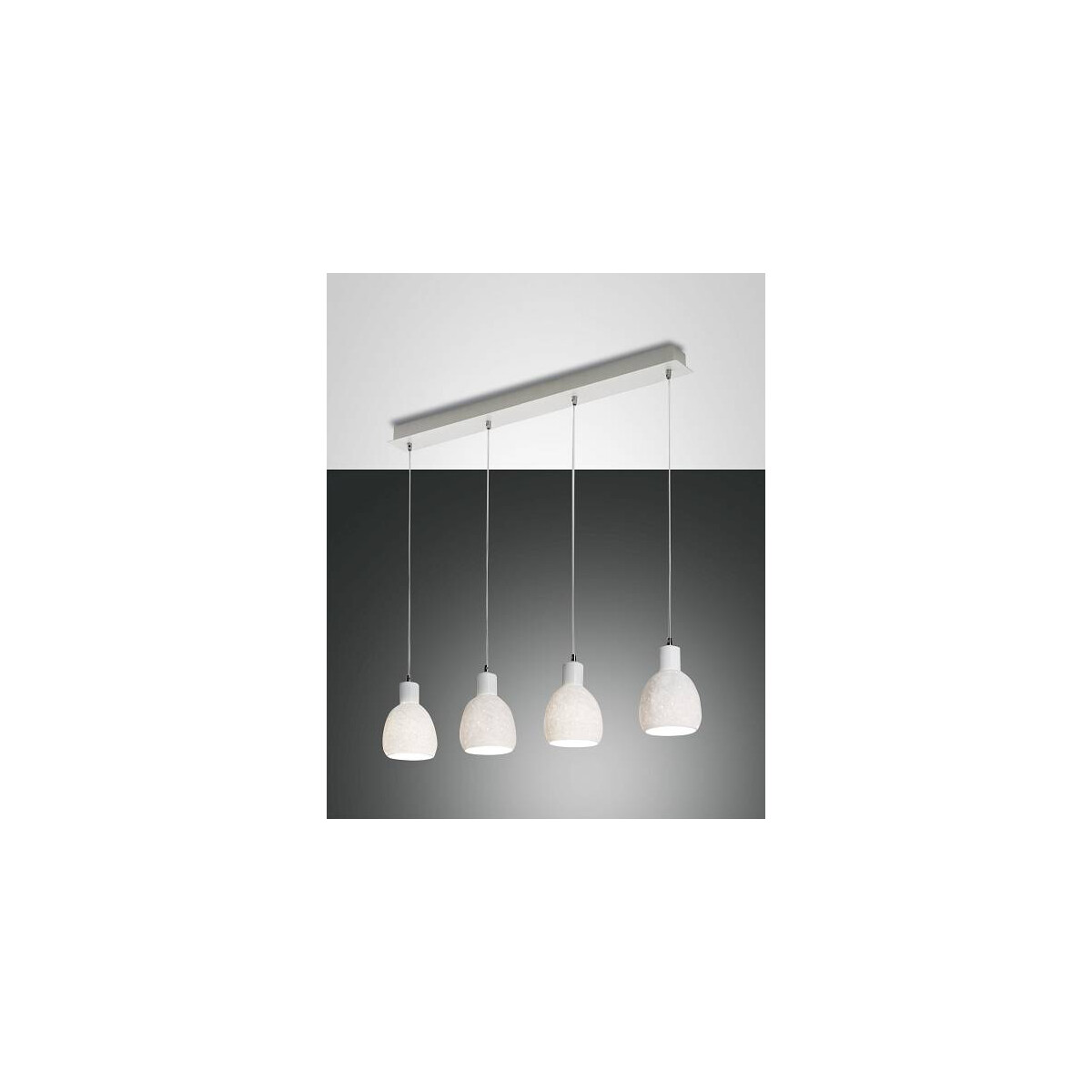 Fabas Luce Marina Pendelleuchte E27 4X40W Metall- und Keramik Weiss