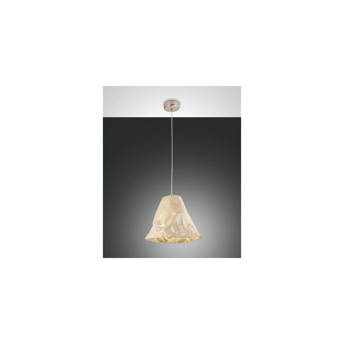 Fabas Luce Crumple Pendelleuchte E27 1X40W Metall- und Keramik Khaki