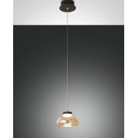 Fabas Luce Arabella Pendelleuchte LED 1x8W Metall und geblas