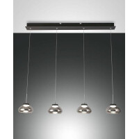 Fabas Luce Arabella Pendelleuchte LED 4x8W Metall und geblas