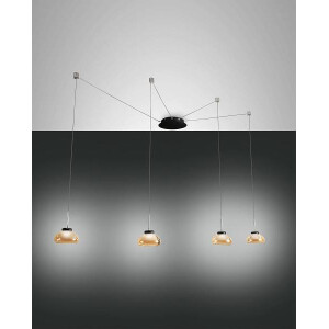 Fabas Luce Arabella Pendelleuchte inkl. Smartluce LED 4x8W M
