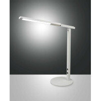 Fabas Luce Ideal Tischleuchte LED 1x10W Aluminium Weiss