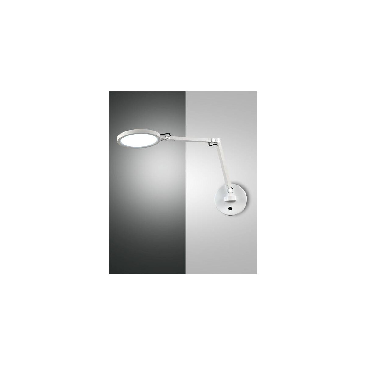 Fabas Luce Regina Wandleuchte LED 1x9W Metall- und Methacrylat weiß