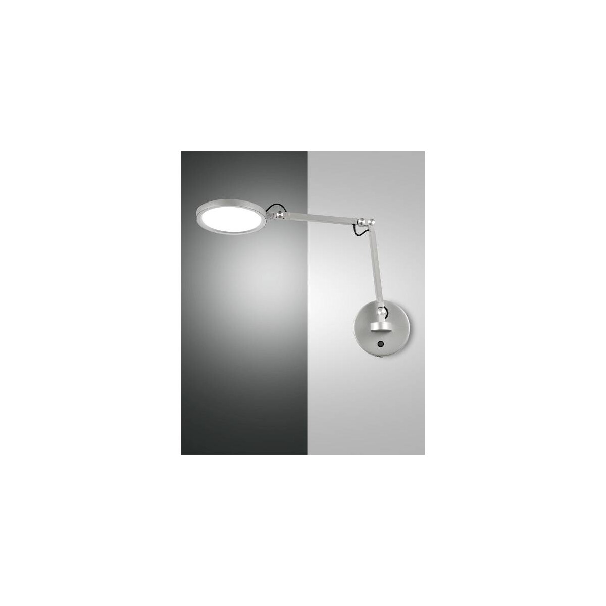 Fabas Luce Regina Wandleuchte LED 1x9W Metall- und Methacrylat Aluminium