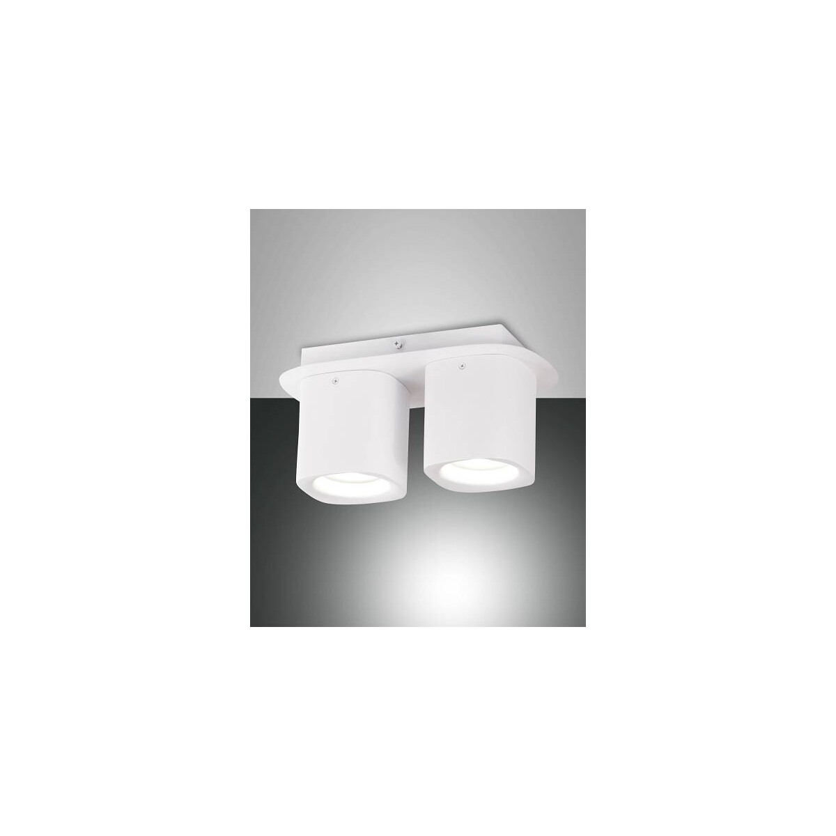 Fabas Luce Smooth Spot GU10 2X10W Aluminiumdrucuss Weiss