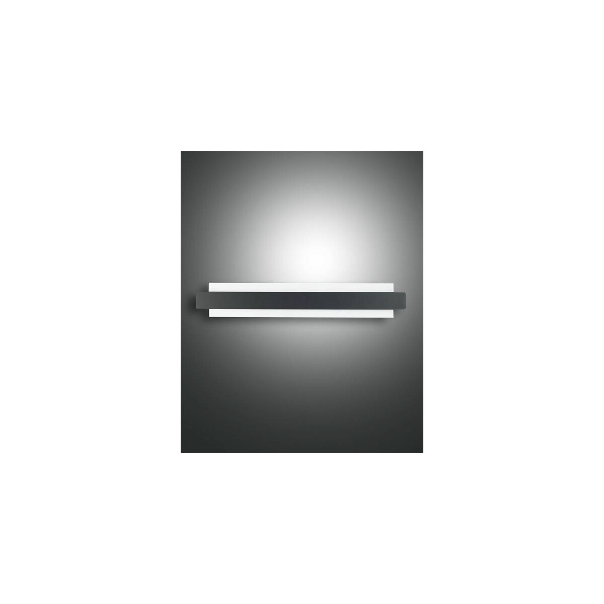 Fabas Luce Regolo Wandleuchte LED 1x21W Metall und Glas Schwarz