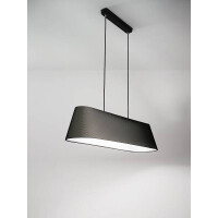 Fabas Luce Allegra Pendelleuchte E27 2X60W Metall und Stoff 
