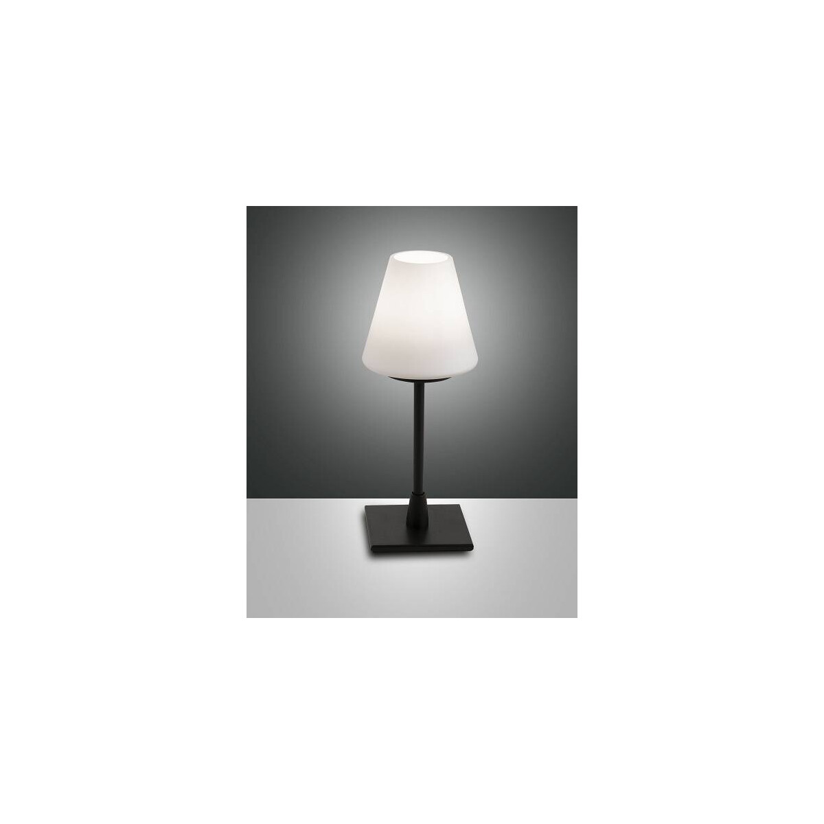 Fabas Luce Lucy Tischleuchte G9 LED 1x3W Metall und geblasenes Glas Schwarz