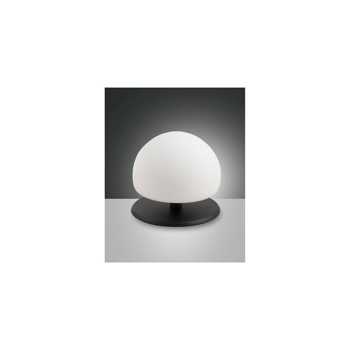 Fabas Luce Morgana Tischleuchte G9 LED 1x3W Metall und geblasenes Glas Schwarz