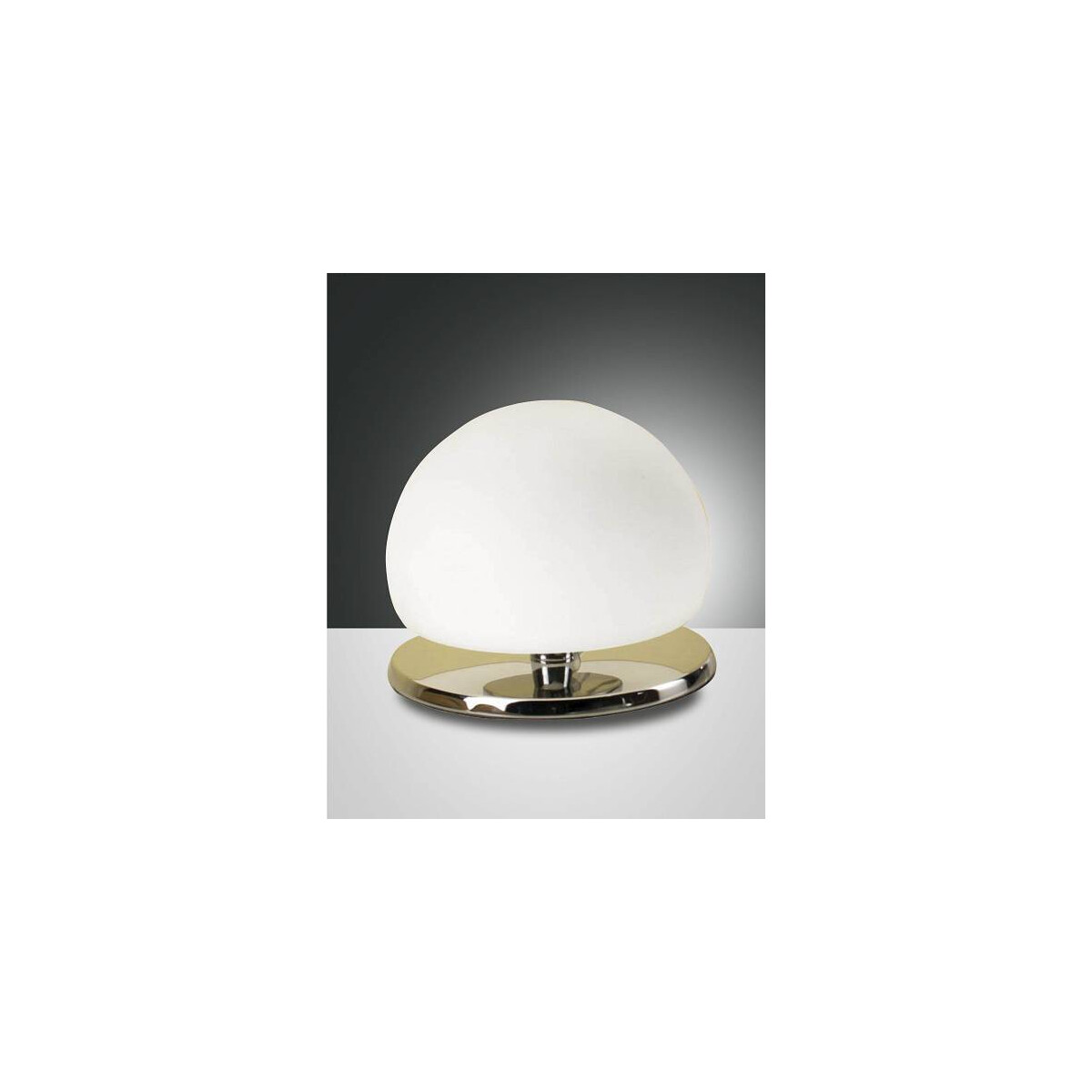 Fabas Luce Morgana Tischleuchte G9 LED 1x3W Metall und geblasenes Glas Verchromt