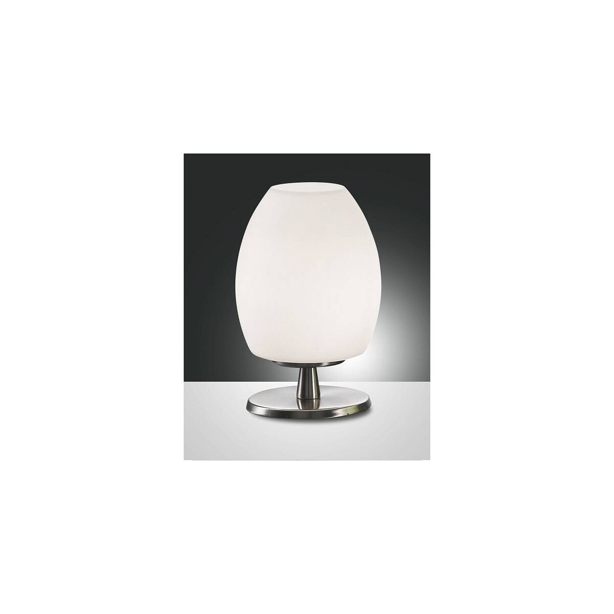 Fabas Luce Rockford Tischleuchte G9 LED 1x3W Metall und geblasenes Glas Weiss