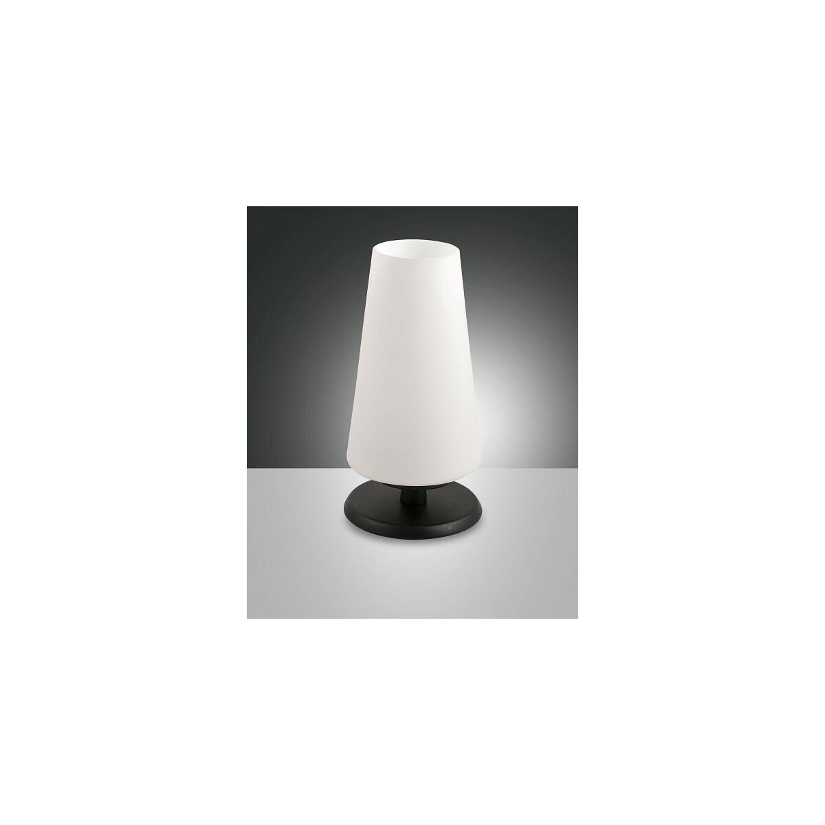 Fabas Luce Milady Tischleuchte G9 LED 1x3W Metall und geblasenes Glas Schwarz