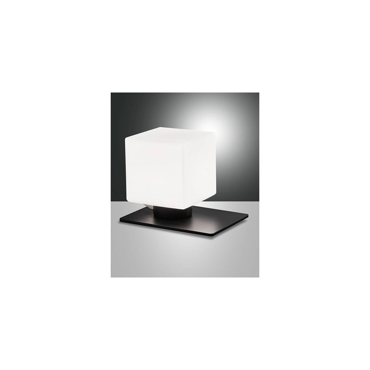 Fabas Luce Zara Tischleuchte G9 LED 1x3W Metall und geblasenes Glas Schwarz
