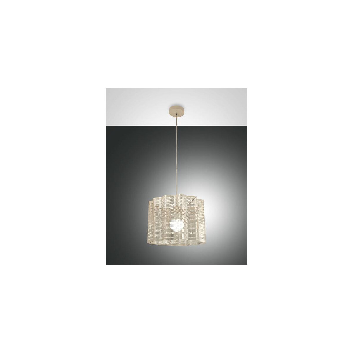 Fabas Luce Glicine Pendelleuchte E27 1X60W gold edelmatt