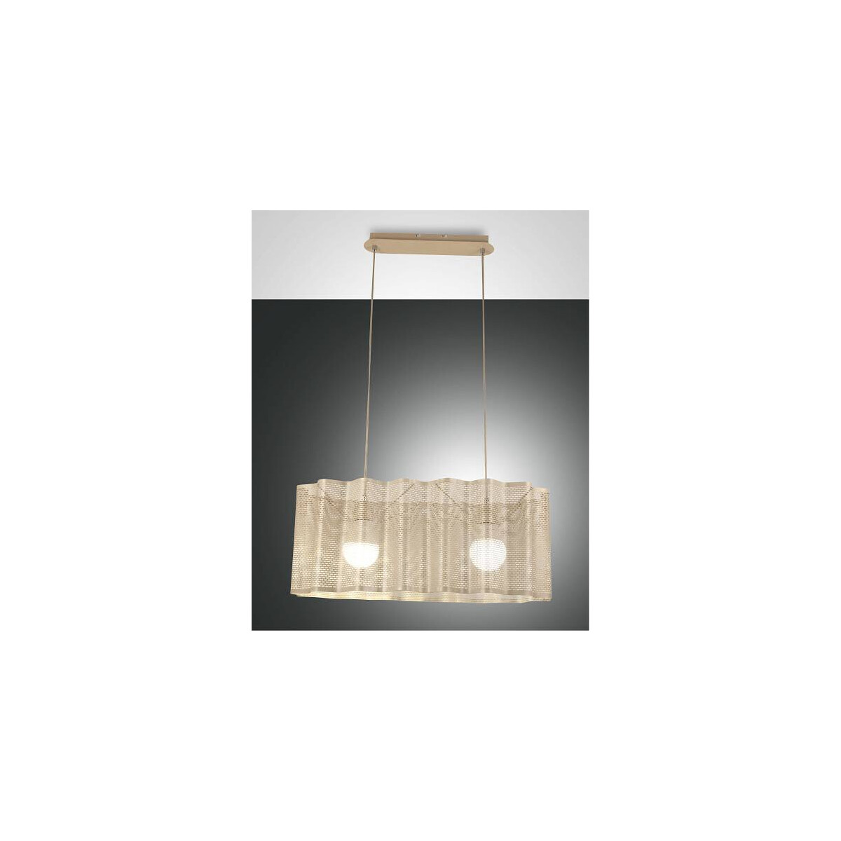 Fabas Luce Glicine Pendelleuchte E27 1X60W gold edelmatt
