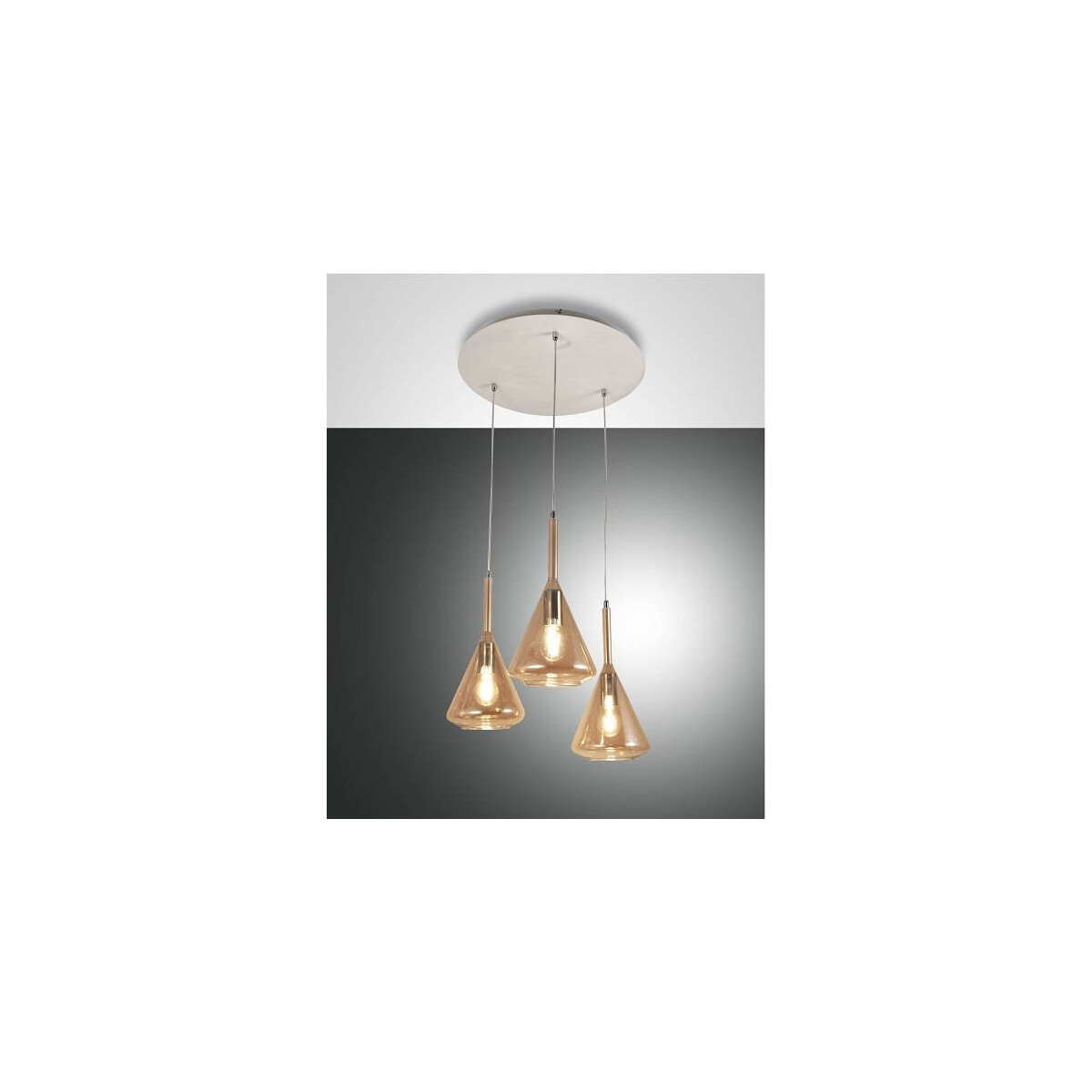 Fabas Luce Tris Pendelleuchte E27 3X40W amber
