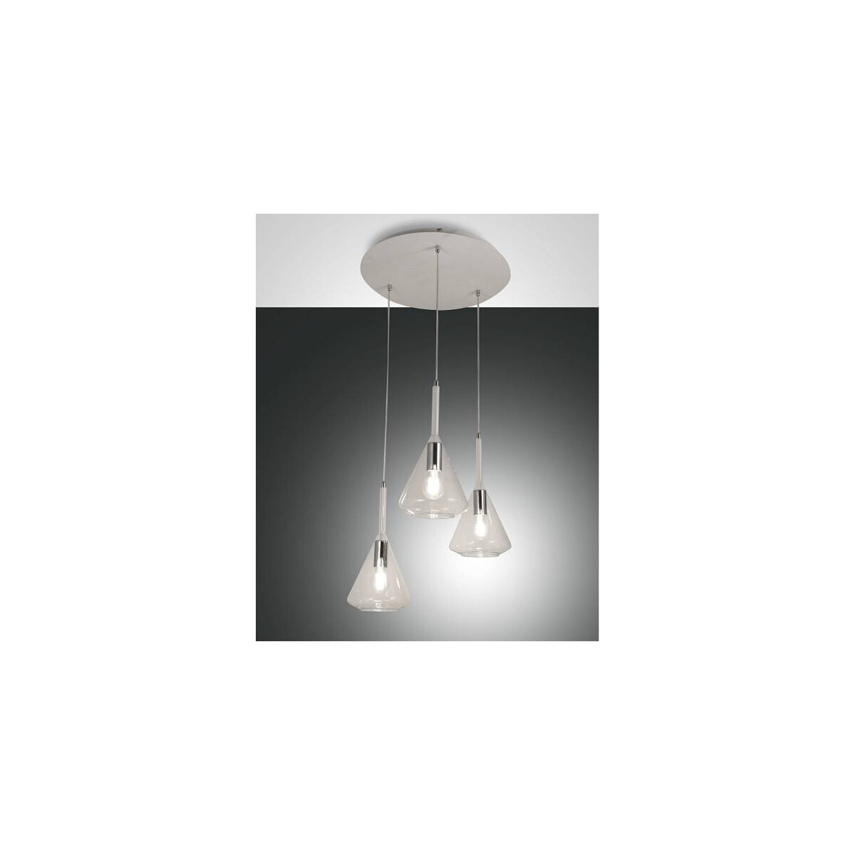 Fabas Luce Tris Pendelleuchte E27 3X40W transparent