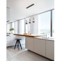 Fabas Luce Dafne Pendelleuchte E27 3X40W Metall und geblasen