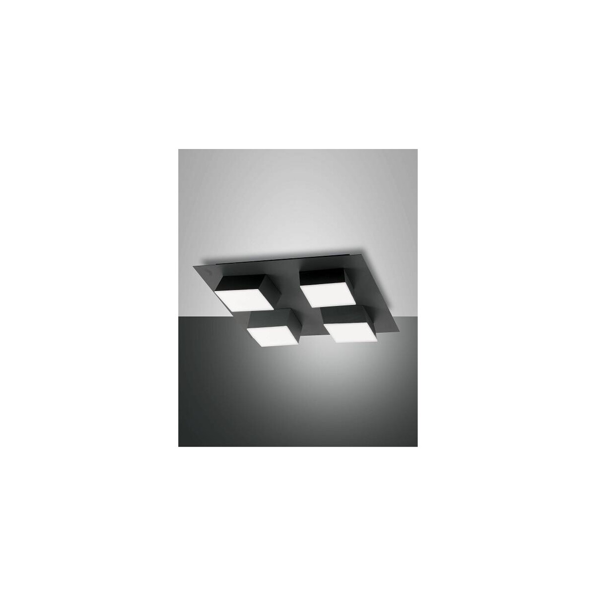 Fabas Luce Lucas Spot LED 4x12W Metall- und Methacrylat Anthrazit