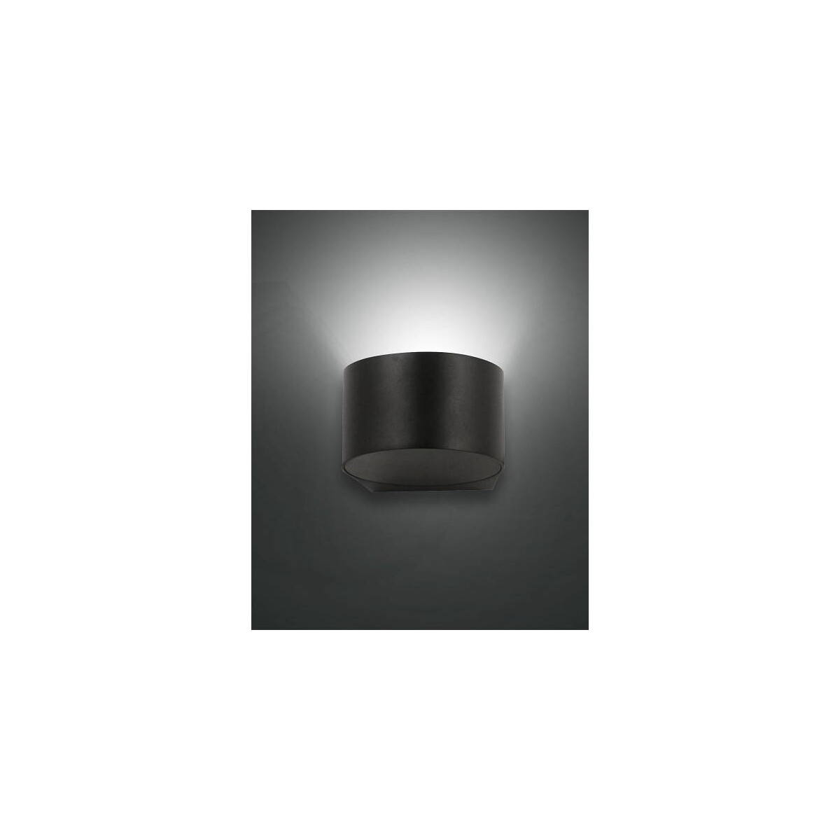 Fabas Luce Lao Wandleuchte LED 1x6W Aluminium und Kristallglas Schwarz